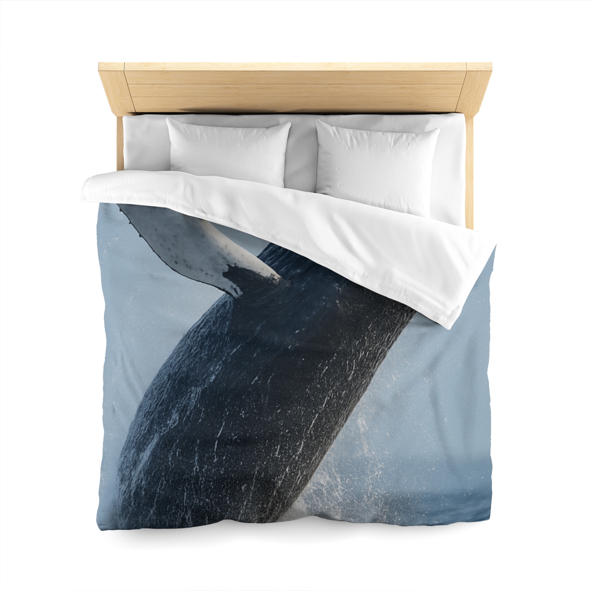 Humpback Whale Rising Calm designer printed duvets