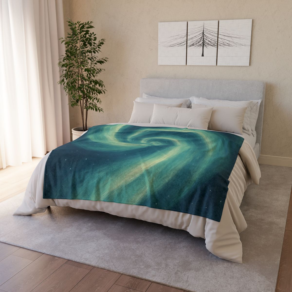 Aurora Spiral Veil soft fleece blankets