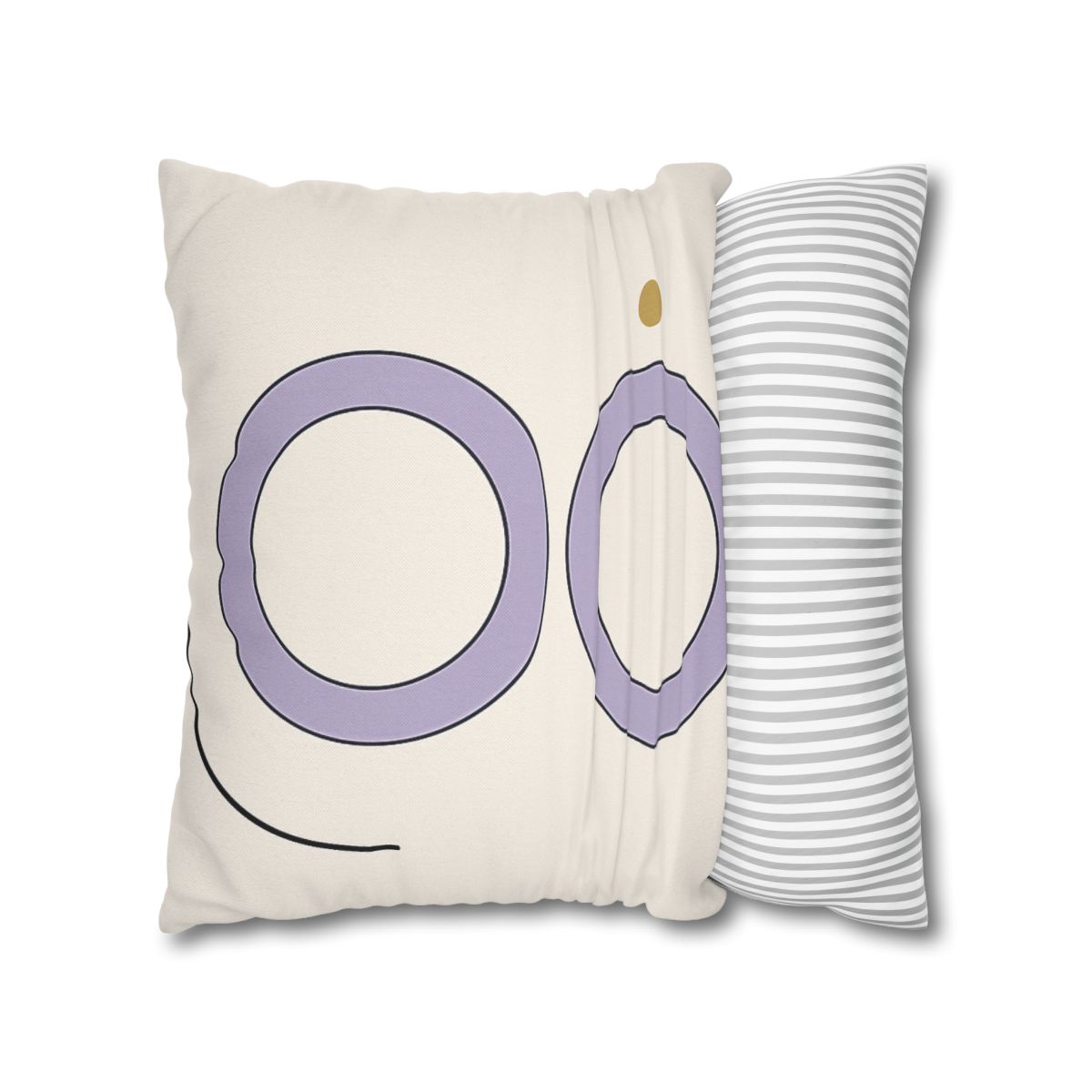 Arc Corner With Paired Rings personalized pillow covers
