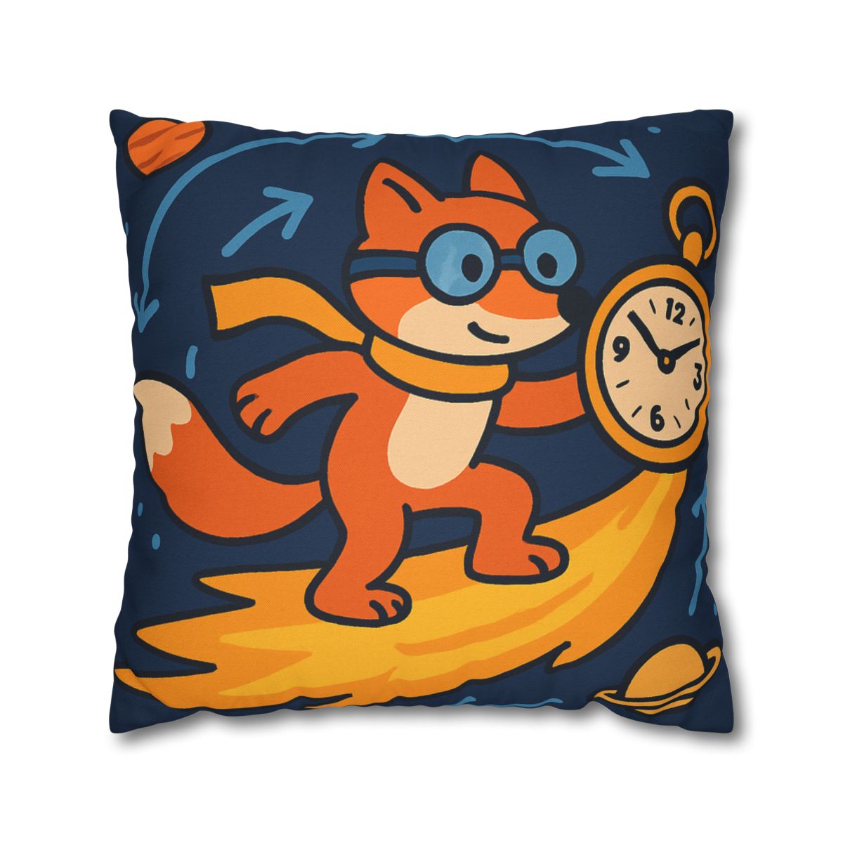 Time Traveling Comet Fox designer print pillow cases