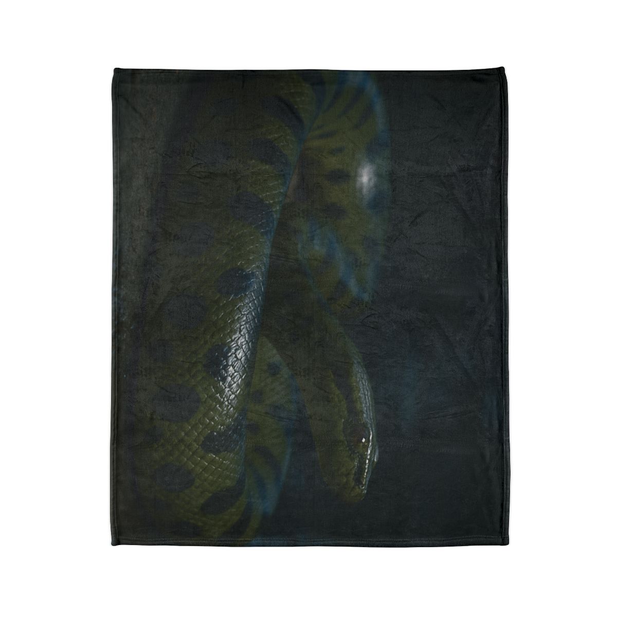 Moonlit Coil Green Anaconda trendy patterned blankets