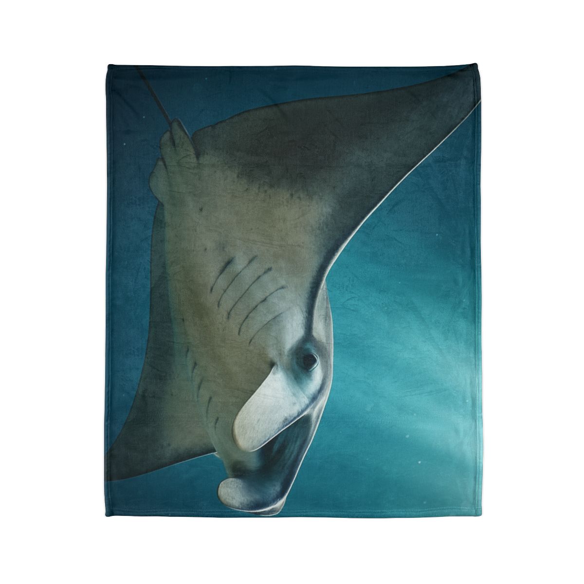Silk Wing Drift Manta Ray personalized cozy blankets