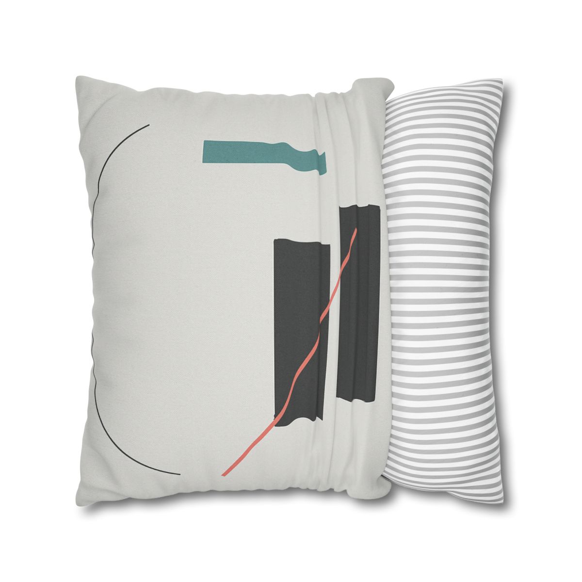 Stacked Rectangles With Crossing Arc trendy patterned pillow cases
