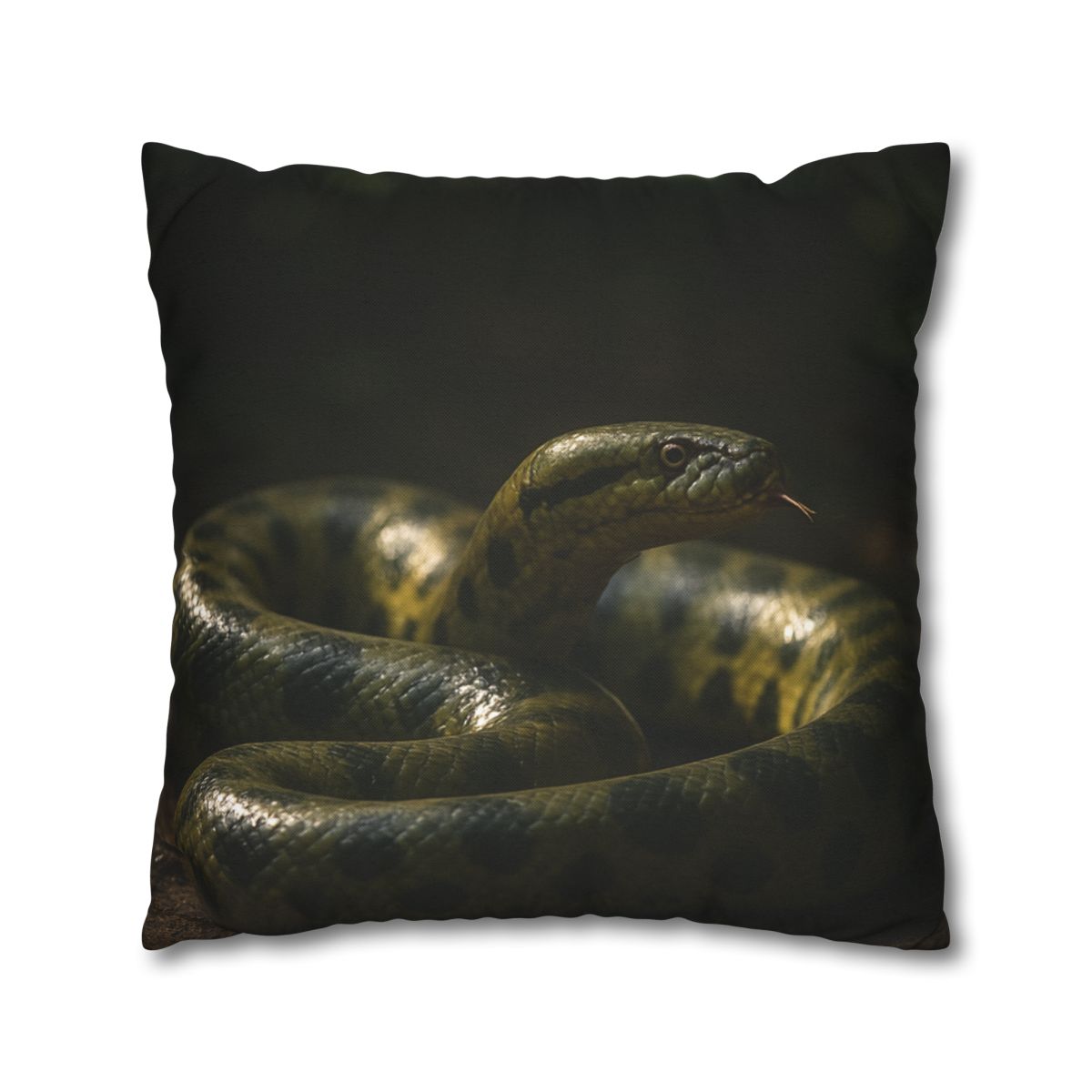 Shadow Ribbon Green Anaconda custom pillow cases