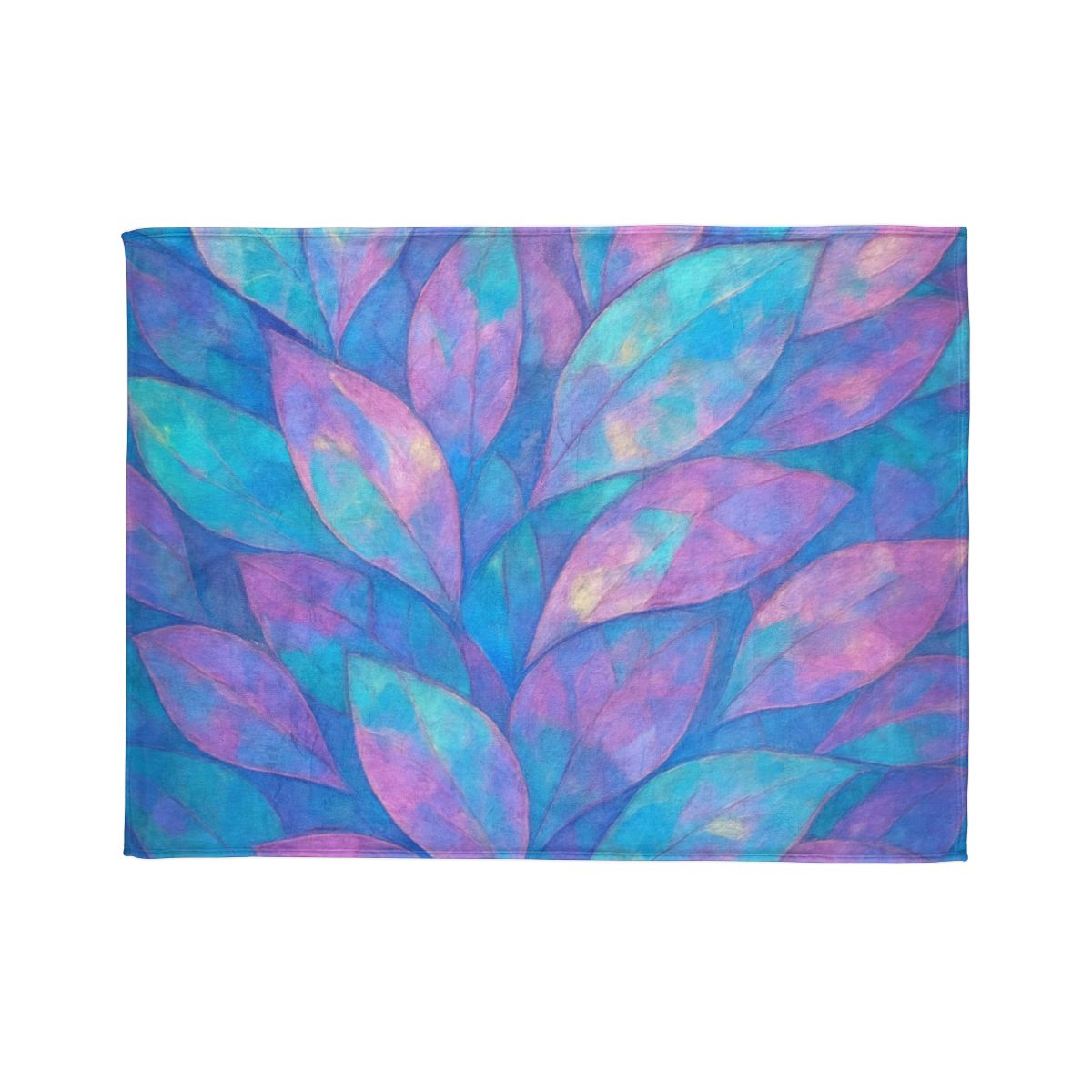 Petal Mosaic Aurora soft fleece blankets