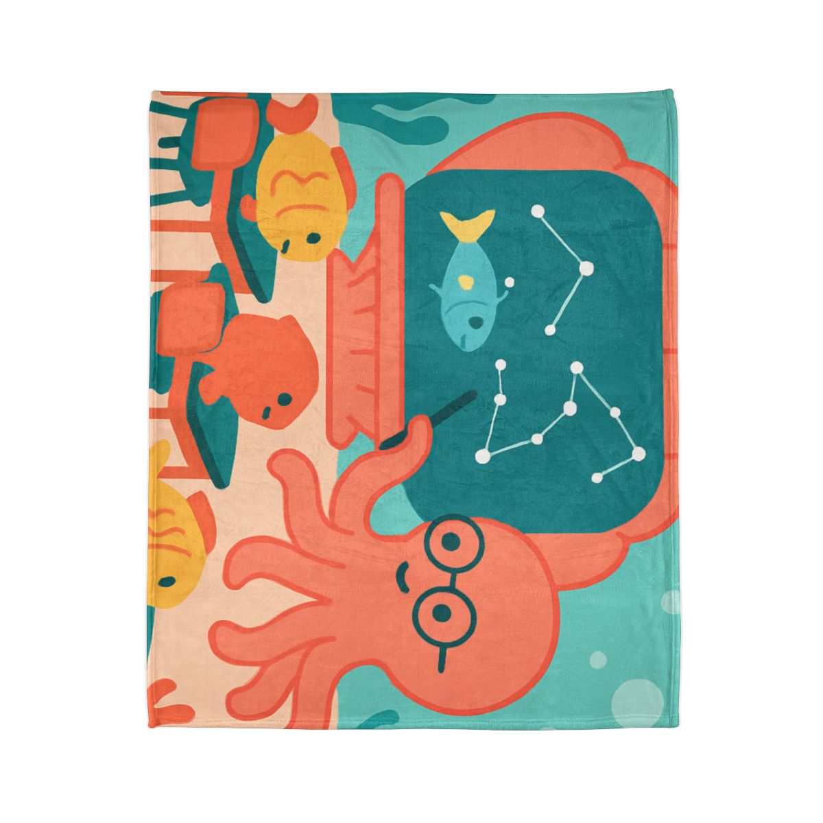 Cosmic Coral Classroom designer printed blankets