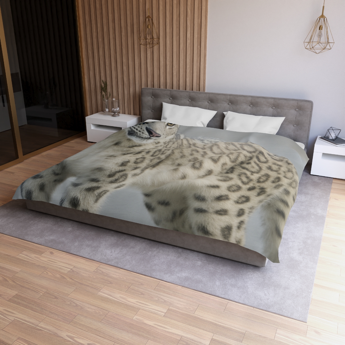 Snow Drift Hunter Snow Leopard soft comforter duvets