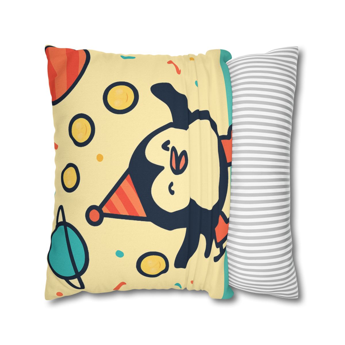Cosmic Carnival Penguin designer print pillow cases