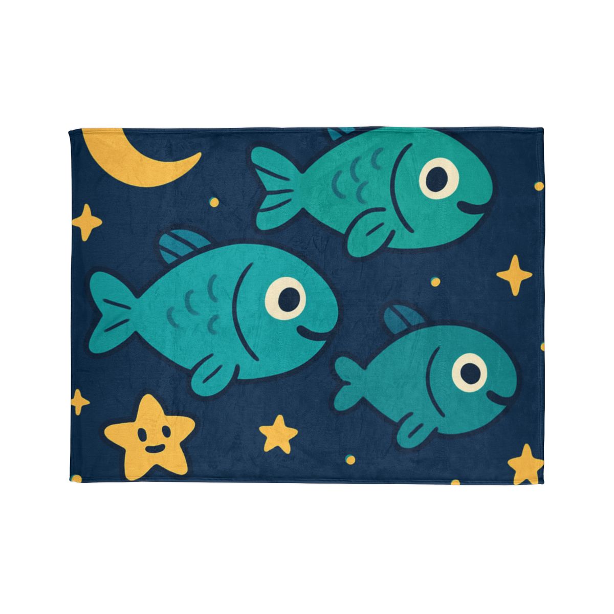 Starry Space Fish School designer printed blankets