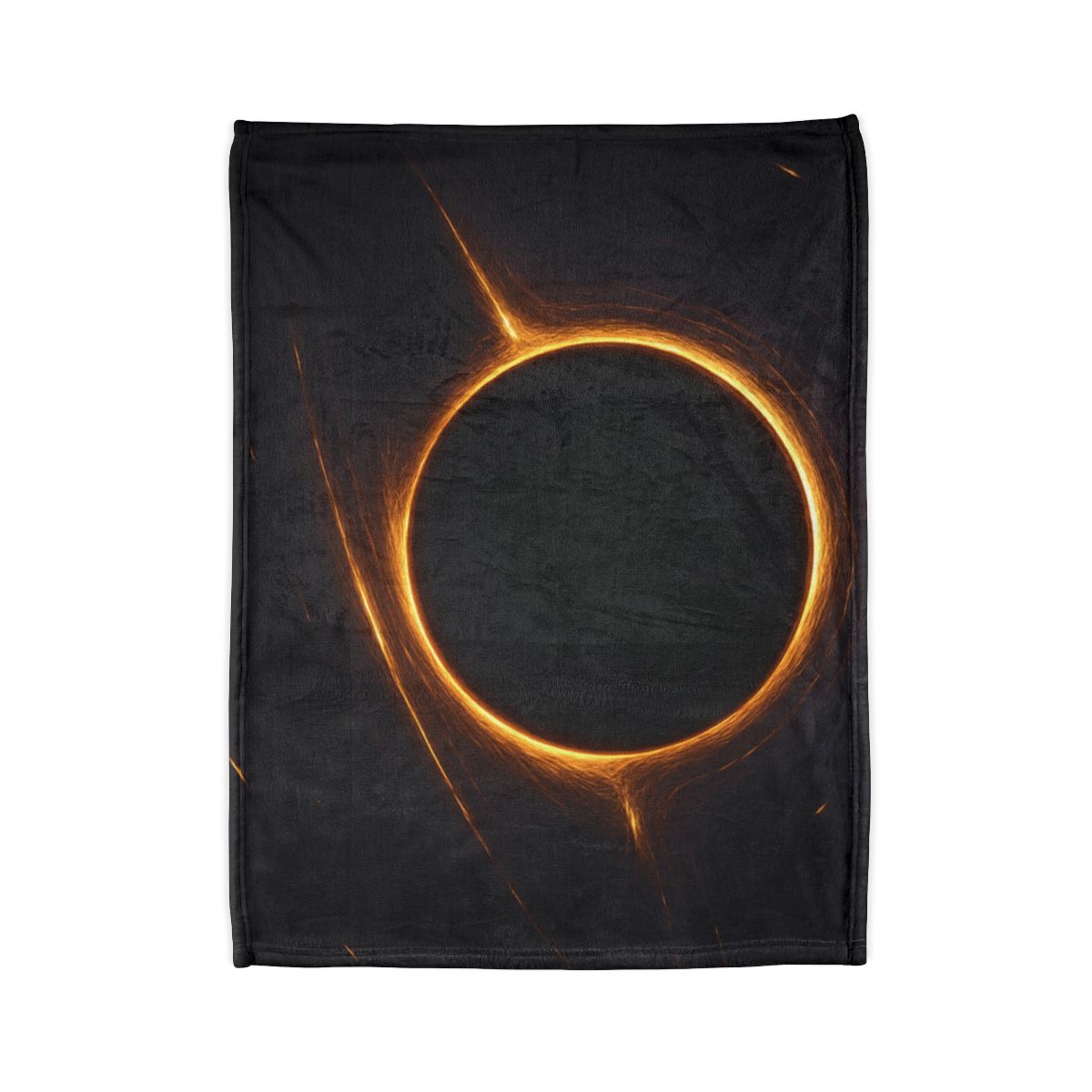 Black Hole Silhouette personalized cozy blankets