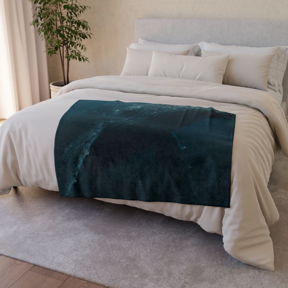 Deep Current Humpback Whale decorative home blankets