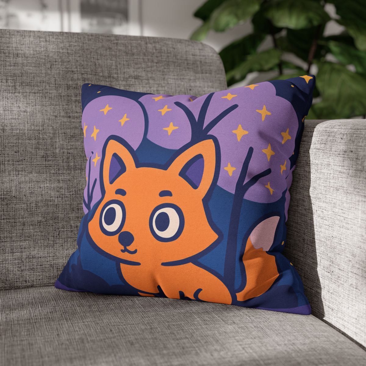 Galactic Forest Fox custom pillow cases