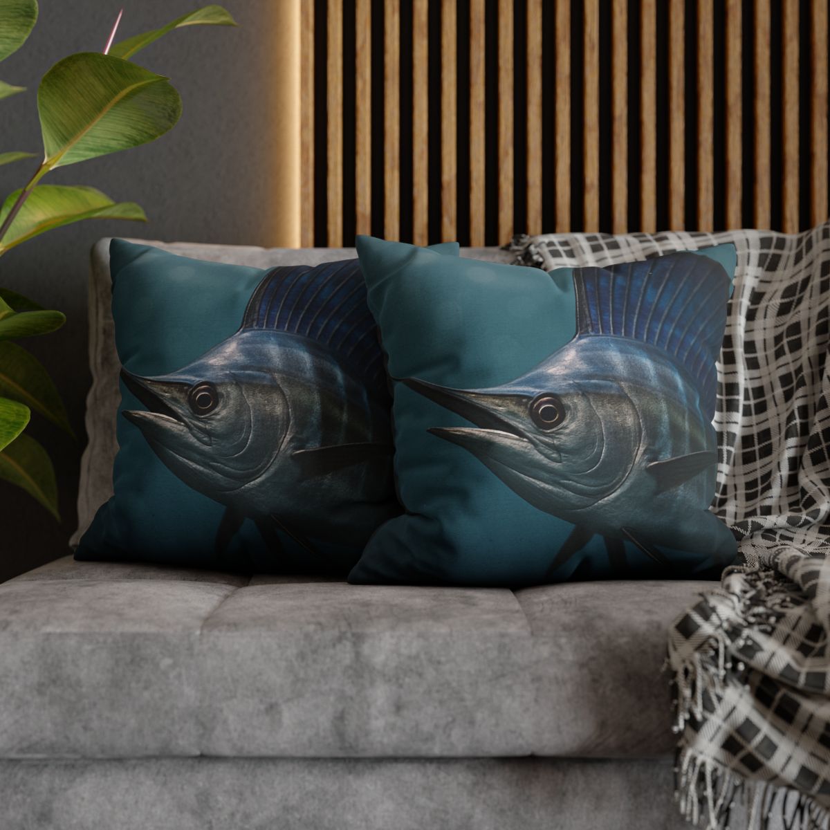 Prismatic Surge Sailfish designer print pillow cases