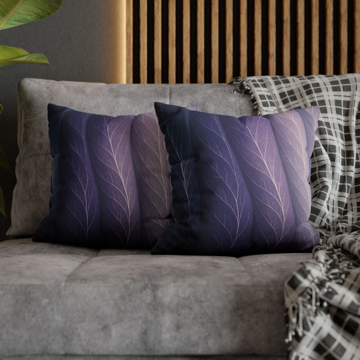 Leaf Vein Aurora Drapery stylish decorative pillowcases