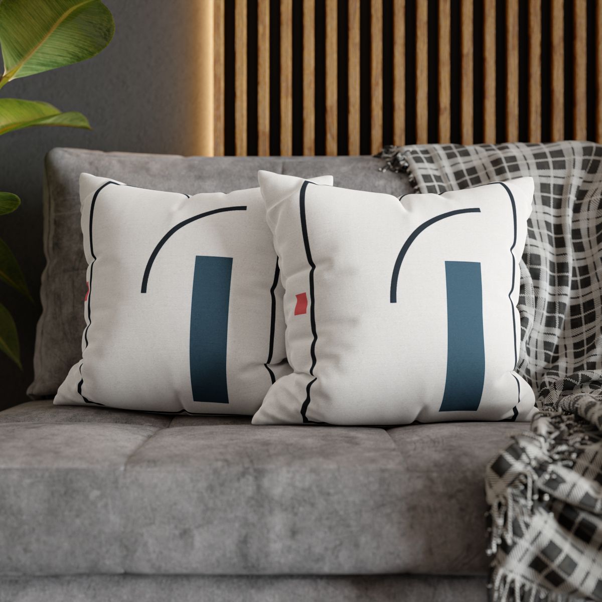 Split Frame With Rising Arc stylish decorative pillowcases