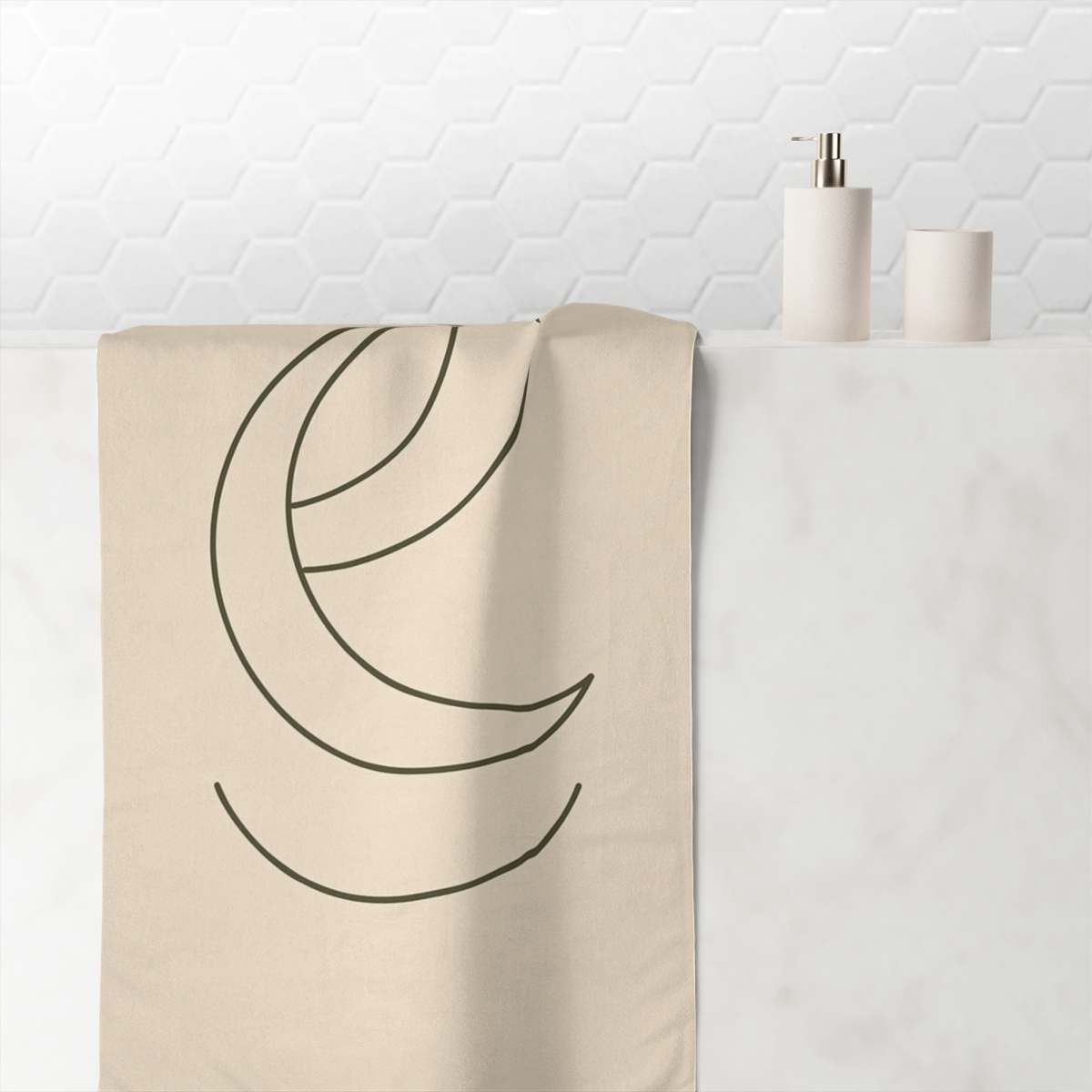 Stacked Crescent Alignment custom towels