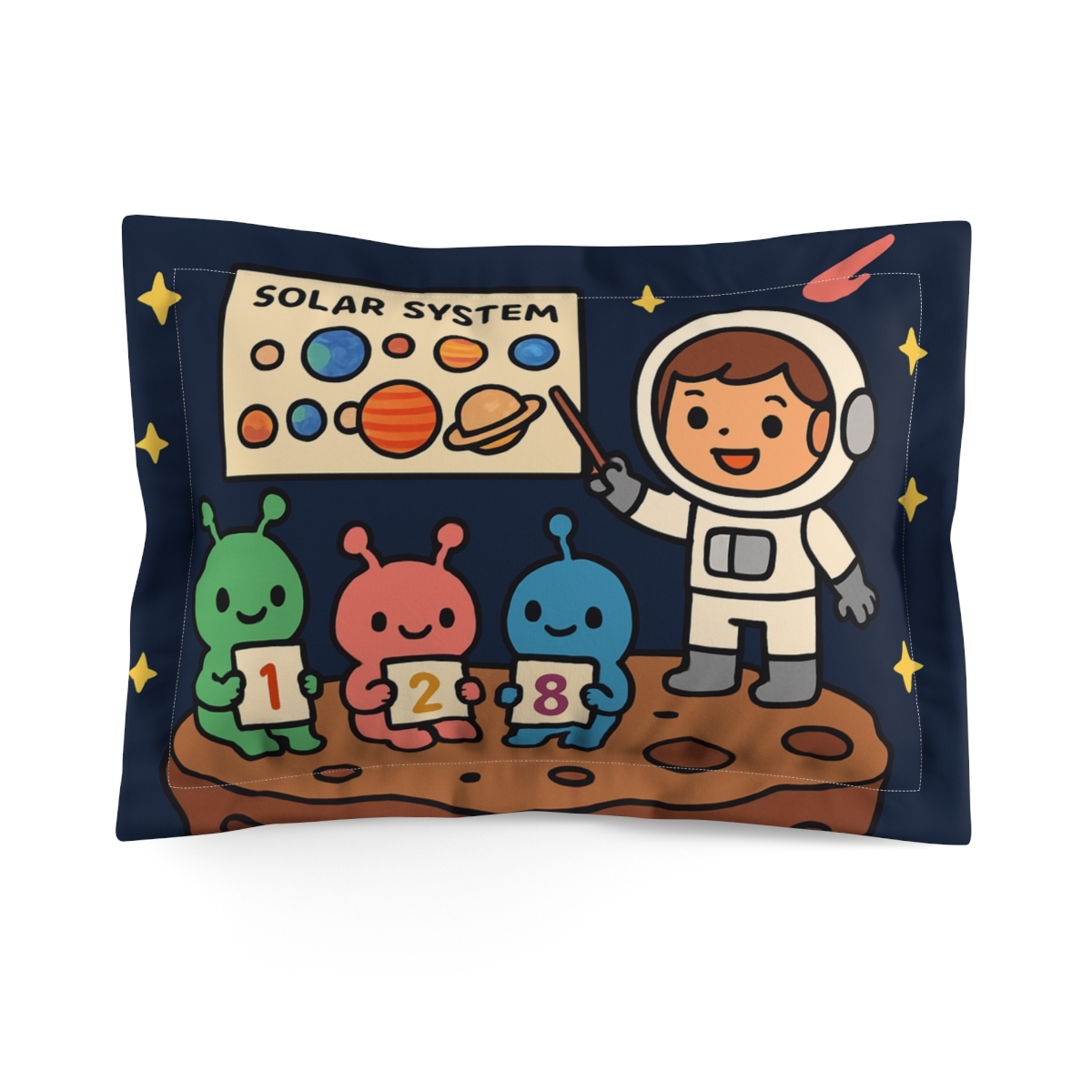 Comet Classroom On A Floating Asteroid comfortable bed pillows