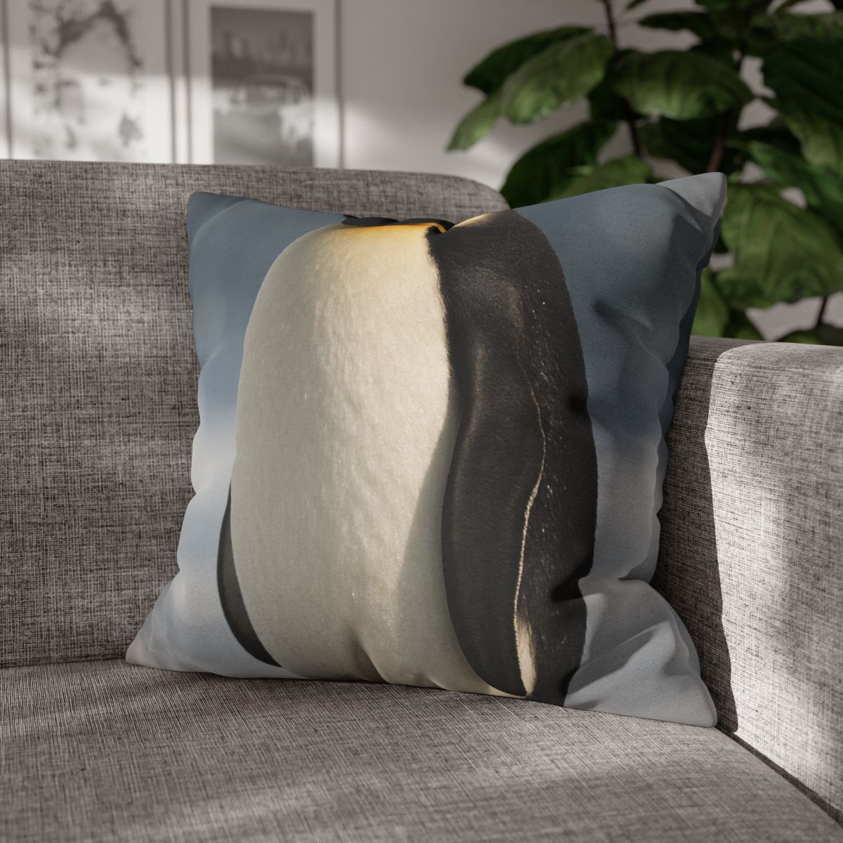 Aurora Drift Emperor Penguin stylish decorative pillowcases