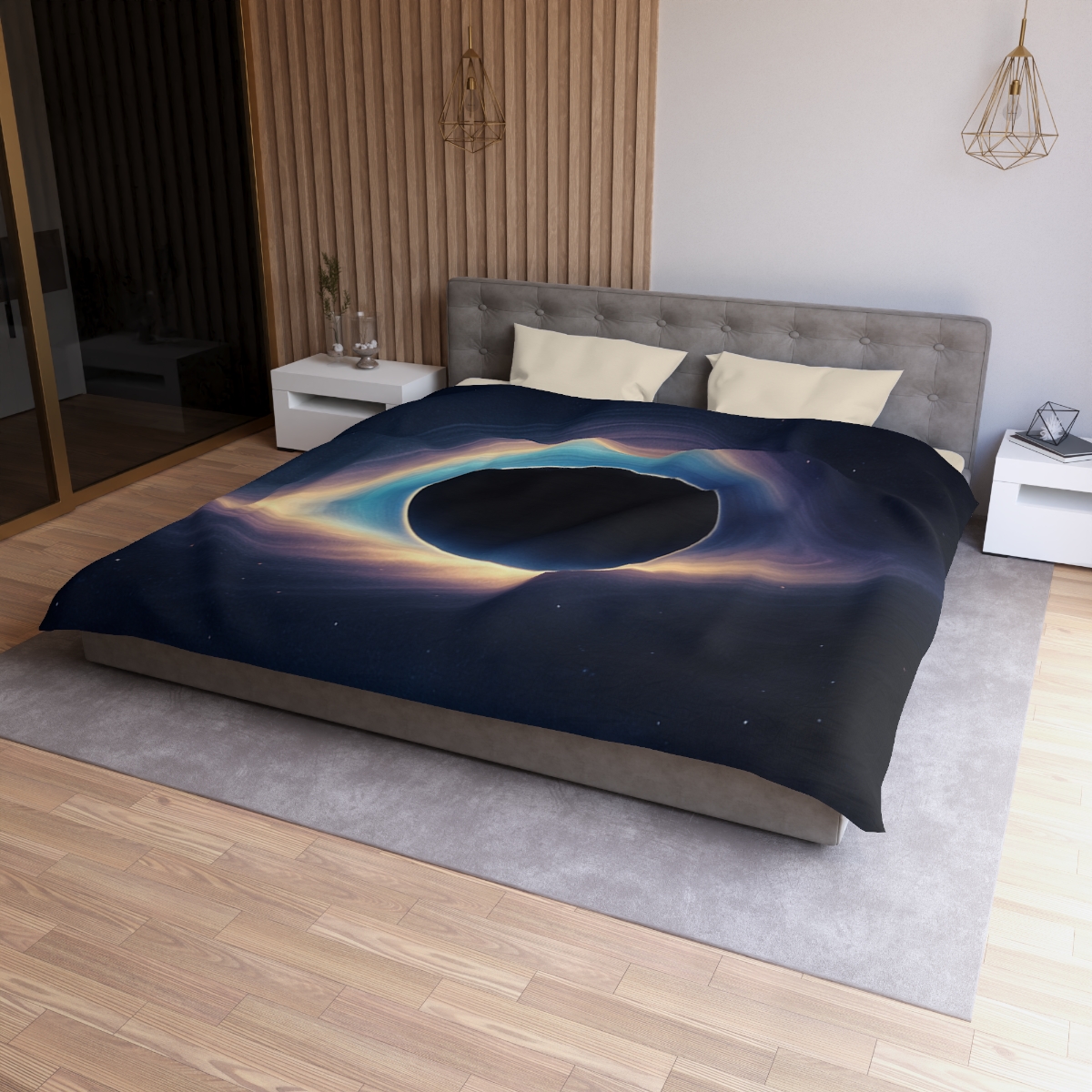 Prismatic Singularity Horizon duvets for gifts