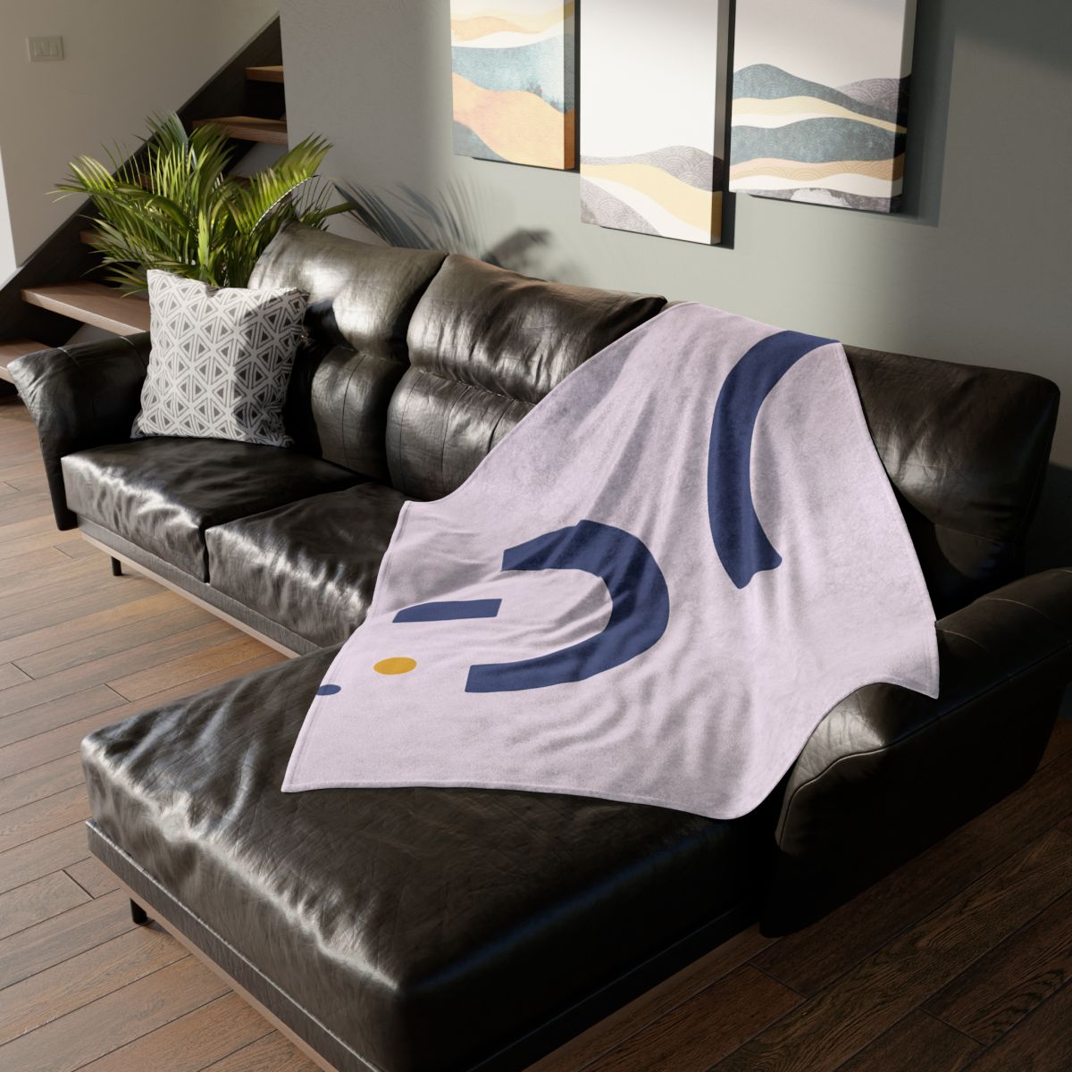 Staggered Arcs With Resting Block stylish throw blankets