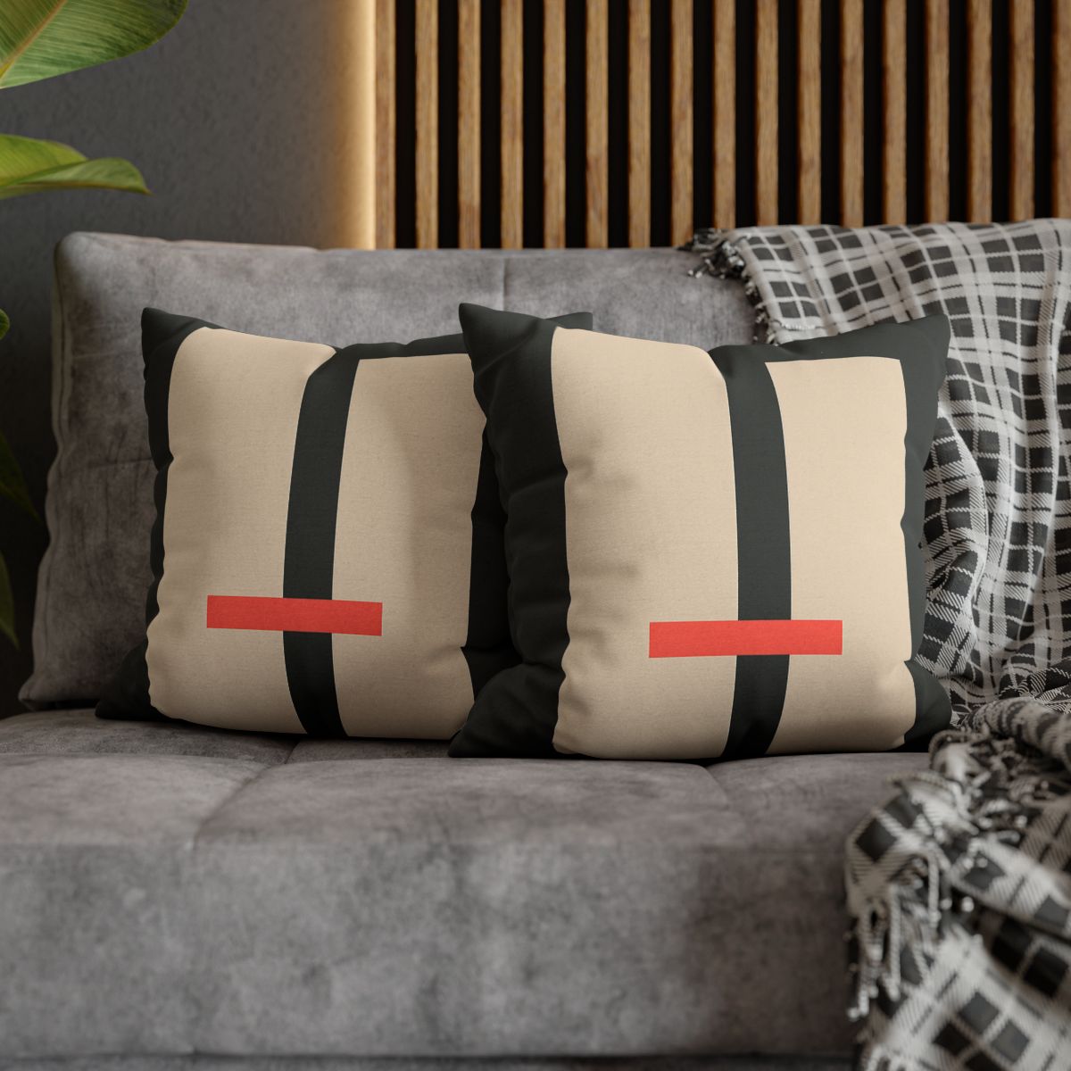 Offset Rectangle Pause personalized pillow covers