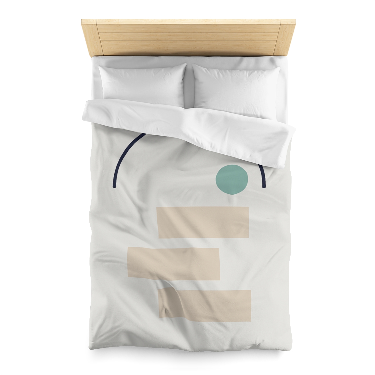 Quiet Arc With Stepped Blocks designer printed duvets