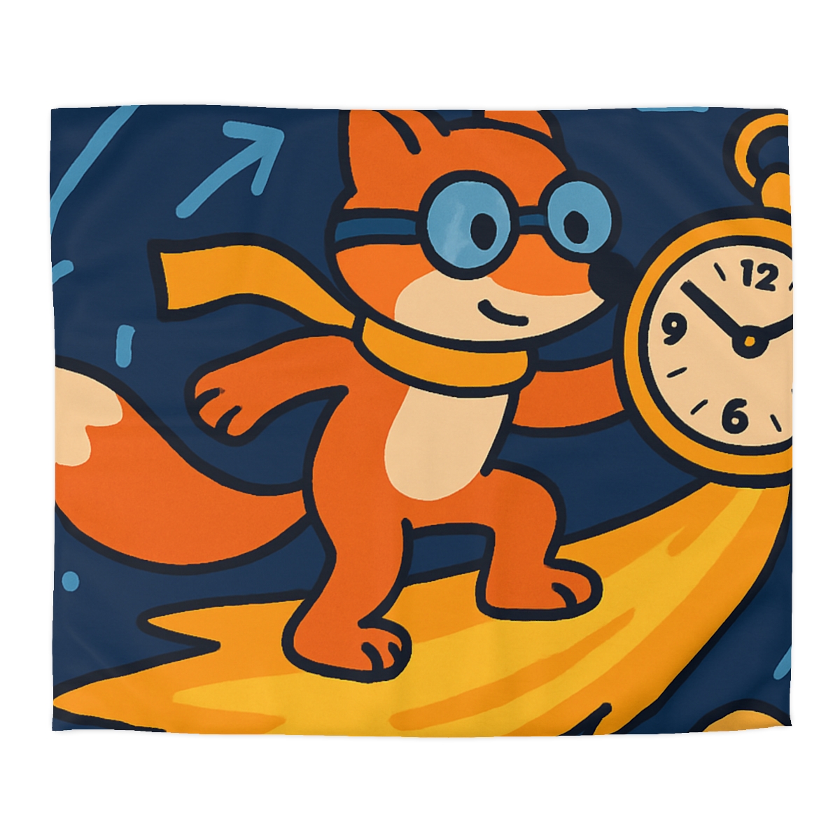 Time Traveling Comet Fox stylish duvet covers