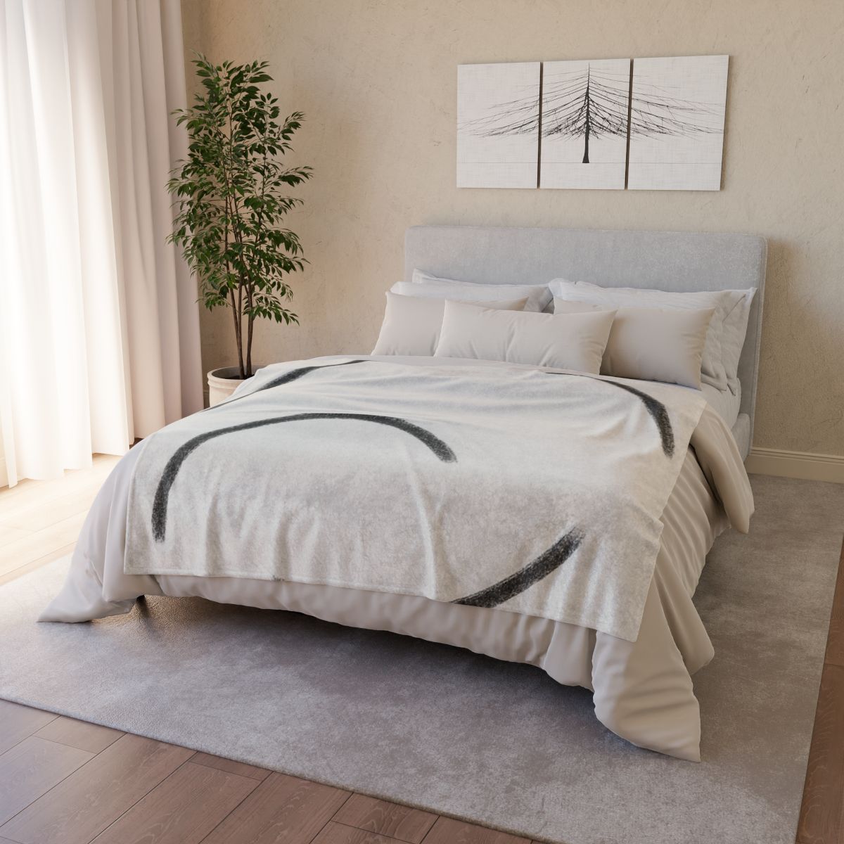 Concentric Arc Interval stylish throw blankets