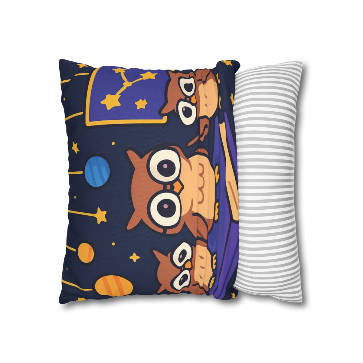 Galaxy Library Of The Wise Owls trendy patterned pillow cases