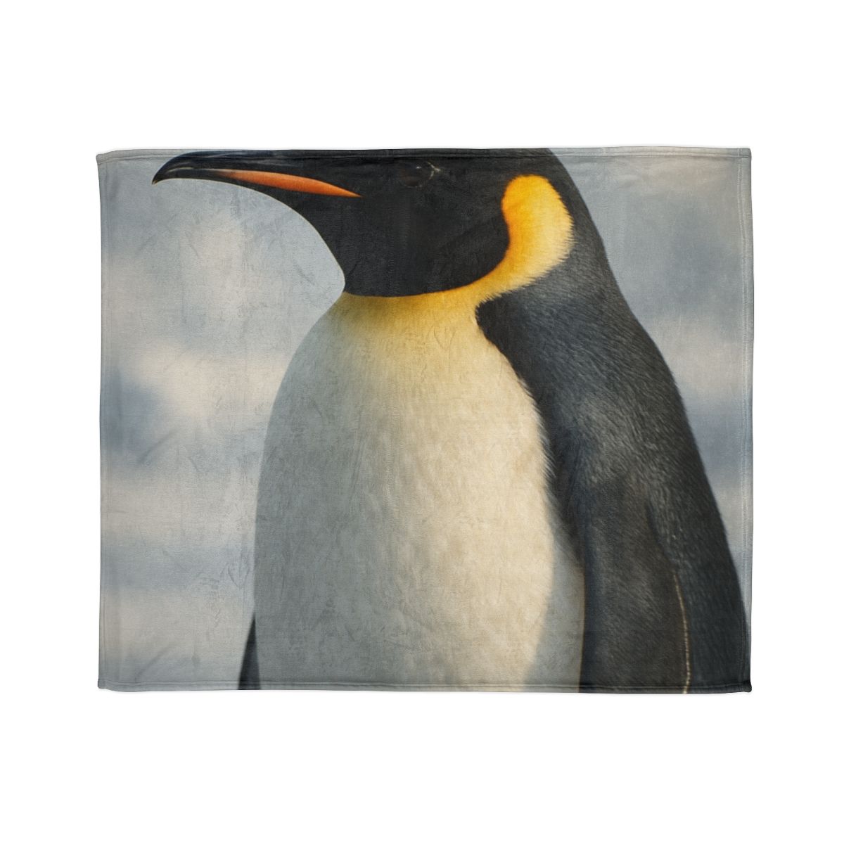 Aurora Drift Emperor Penguin personalized cozy blankets