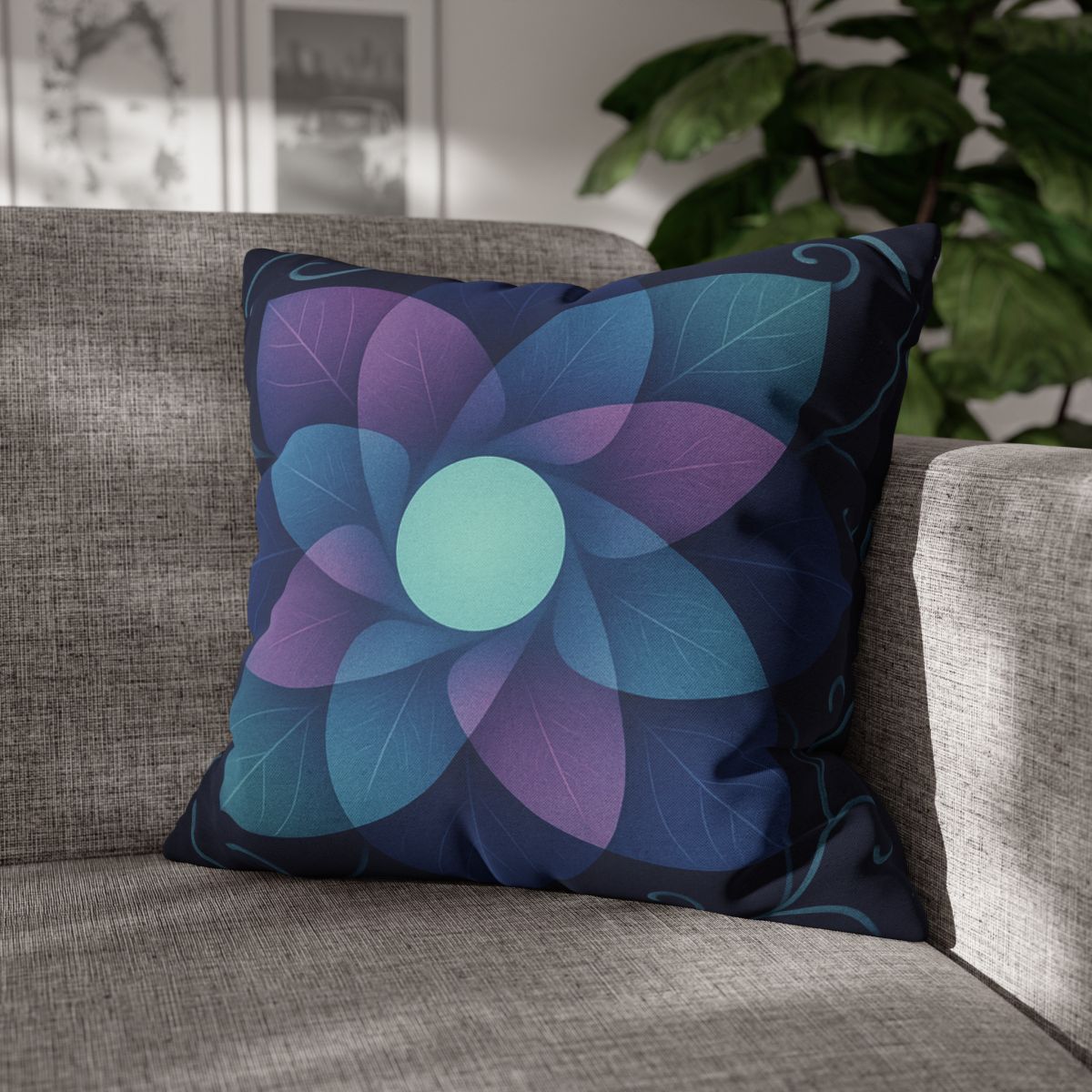 Petal Aperture Kaleidoscope soft cotton pillow cases