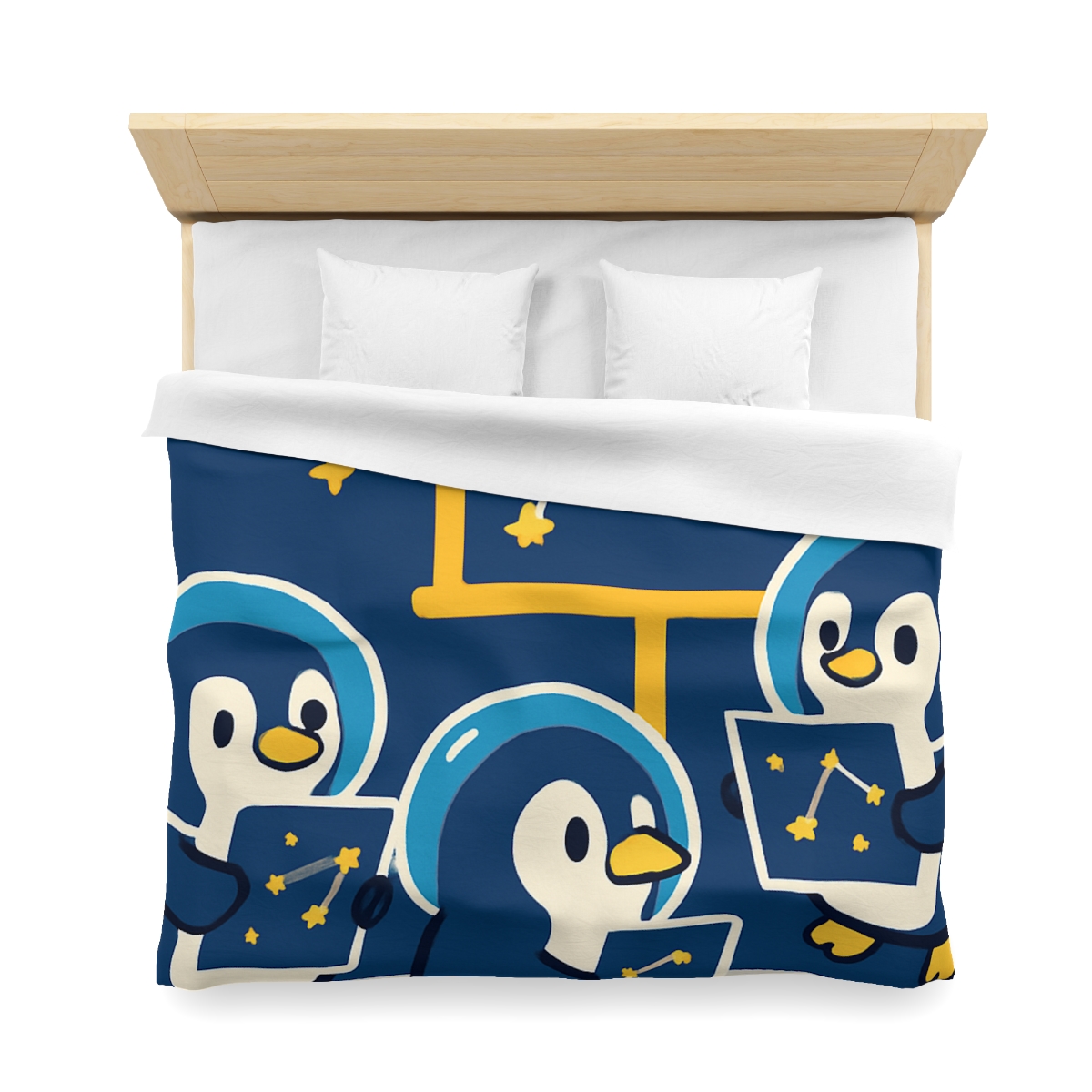 Space School For Curious Penguins soft comforter duvets