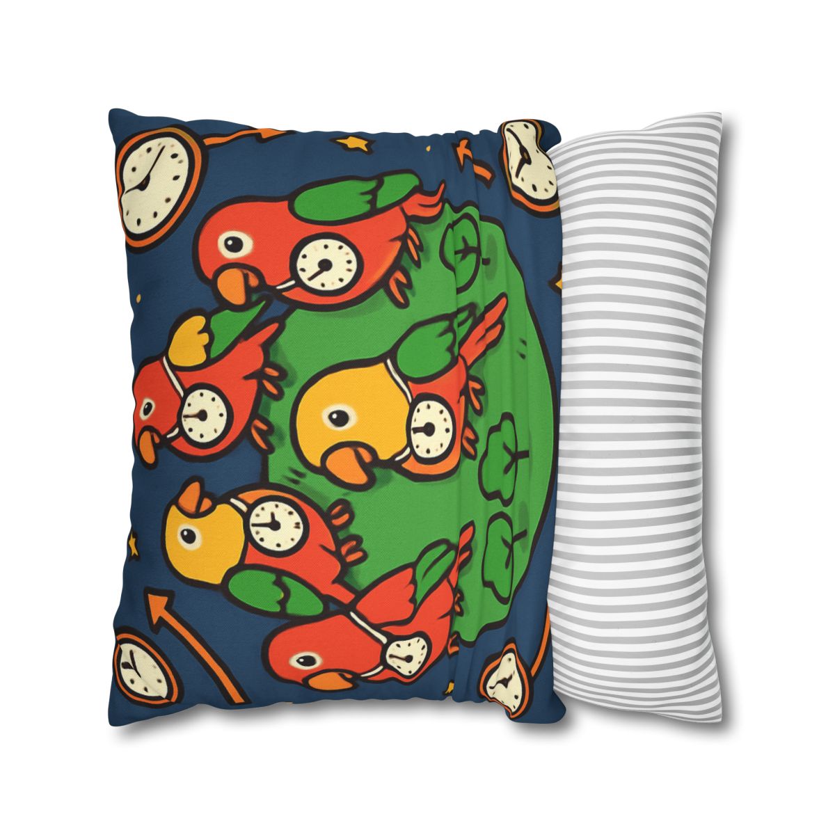 Time Traveling Parrot Planet designer print pillow cases