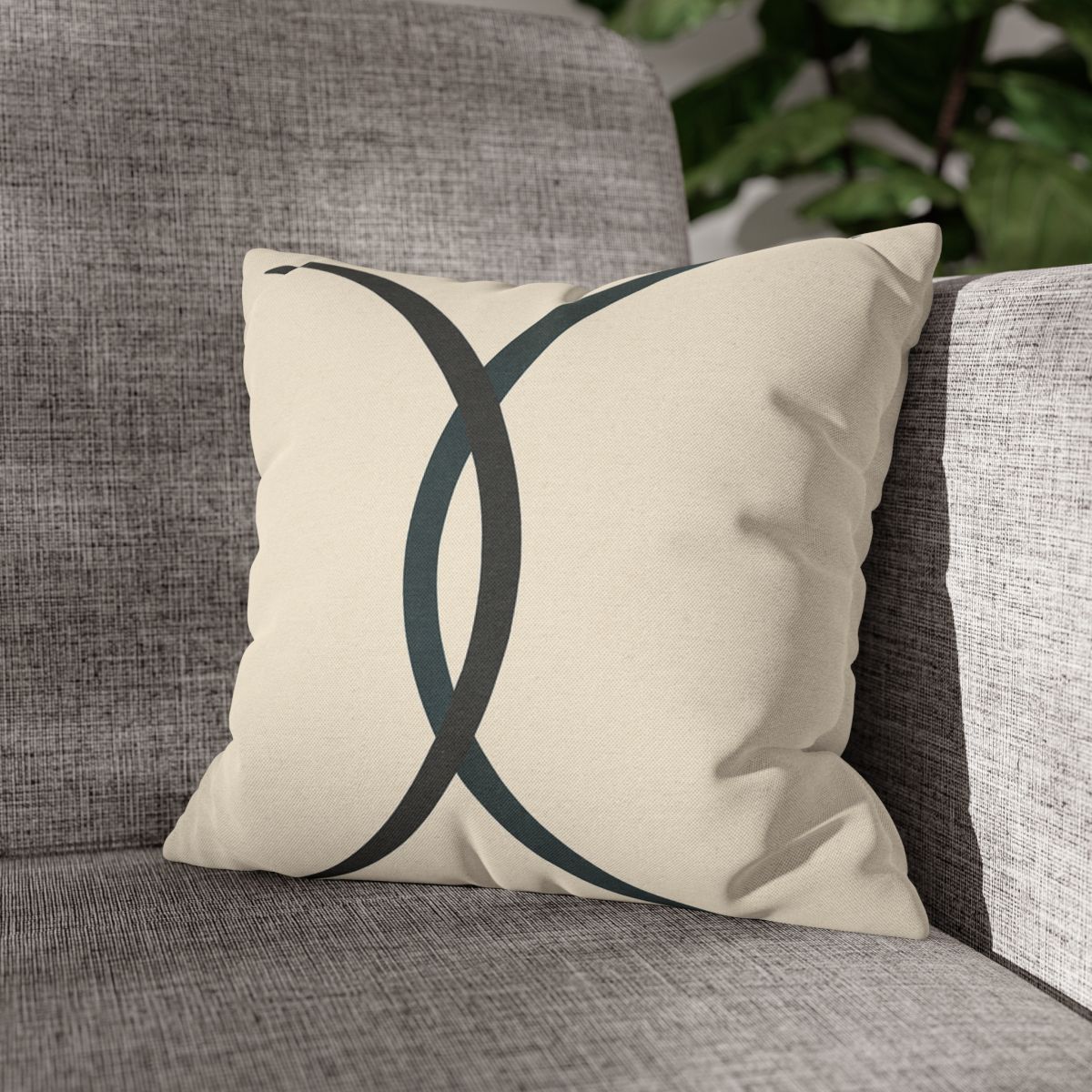 Intersecting Arc Duo Balanced designer print pillow cases