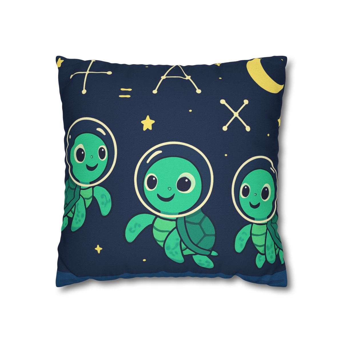 Space School Of The Curious Sea Turtles designer print pillow cases