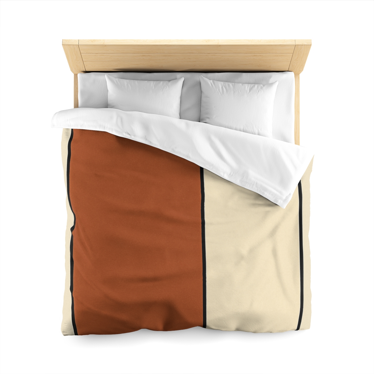 Offset Rectangle Pairing personalized bedding duvets