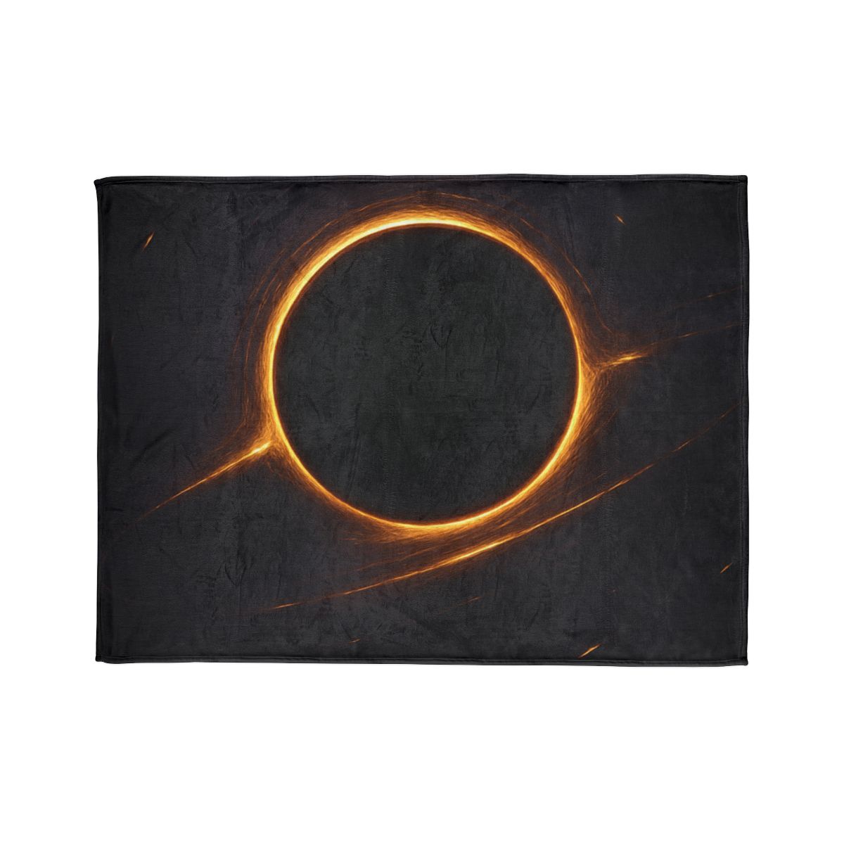 Black Hole Silhouette personalized cozy blankets