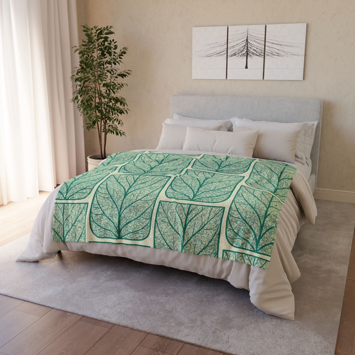 Leaf Vein Lace Grid warm winter blankets