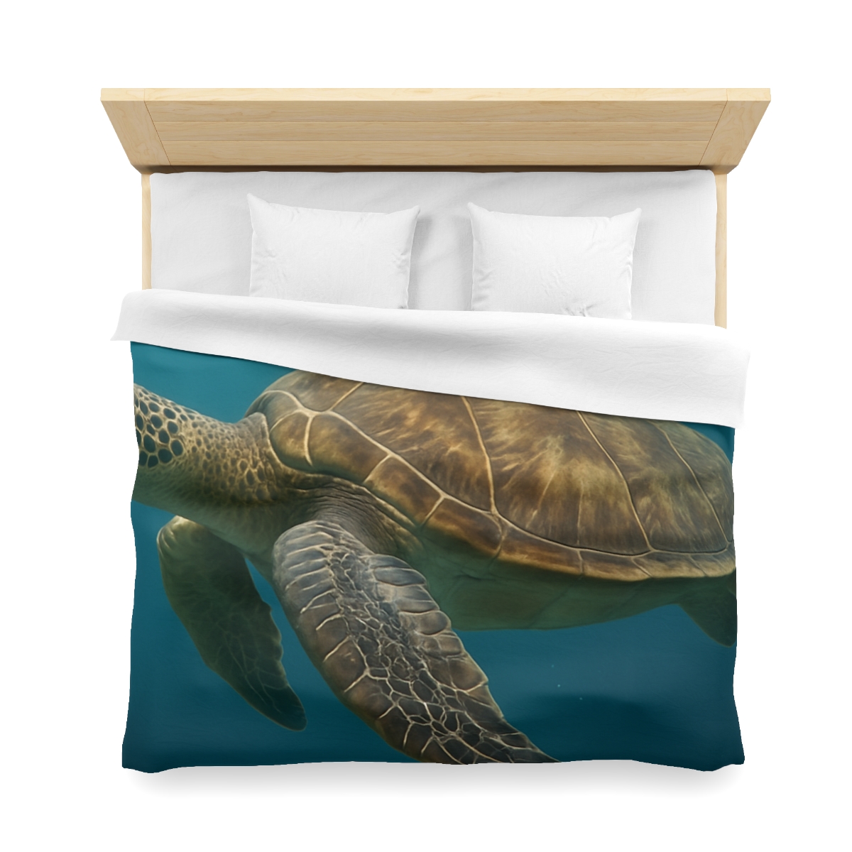 Emerald Drift Green Sea Turtle warm winter duvets