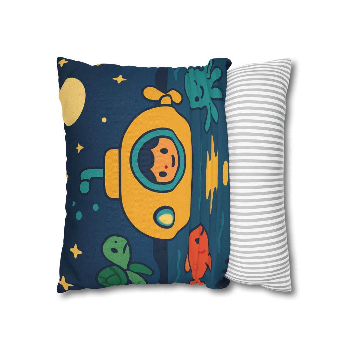 Starry Ocean Explorers soft cotton pillow cases