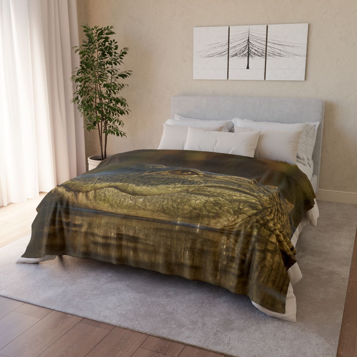 Nebula Stillness American Alligator warm winter blankets