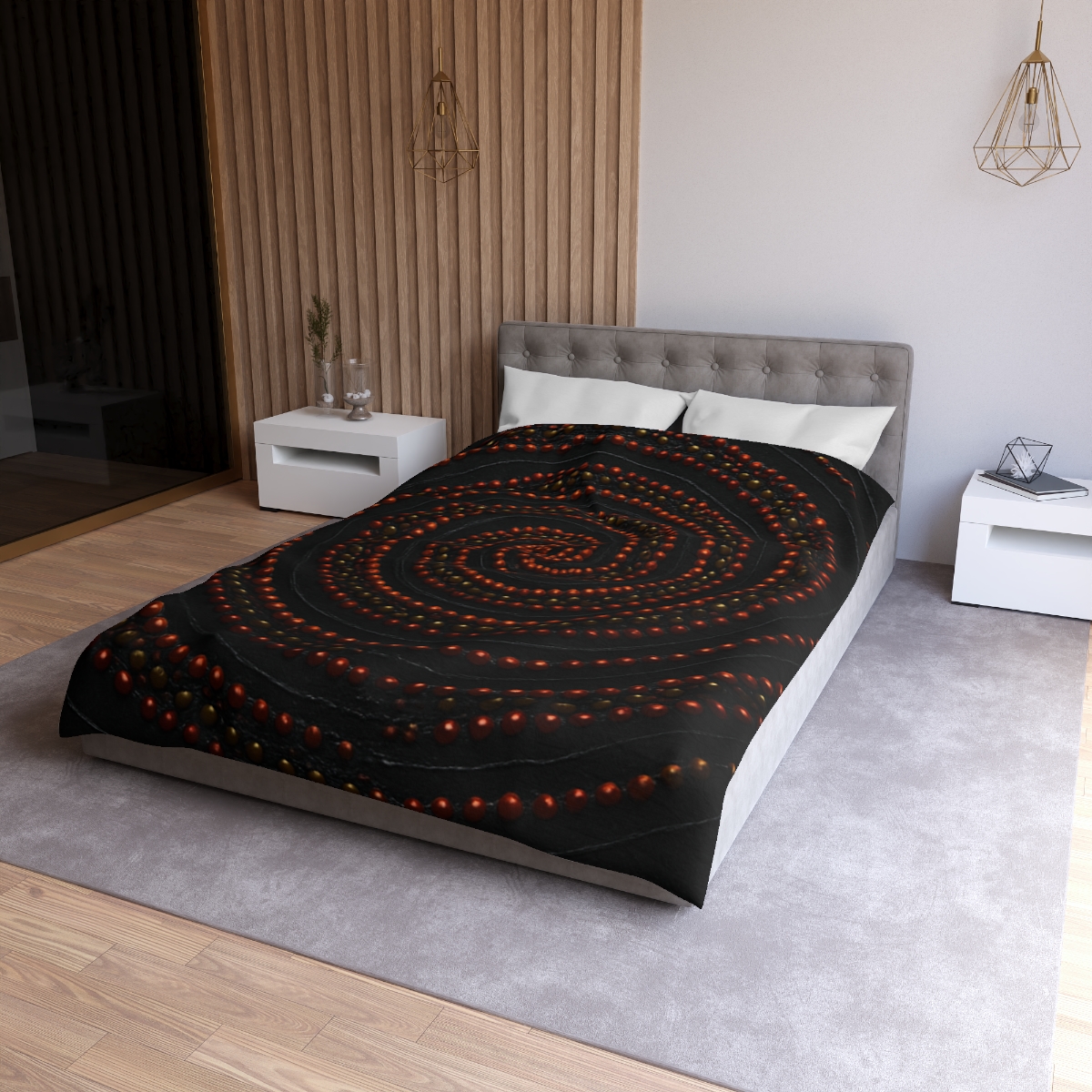 Spiral Seed Orbit custom duvets