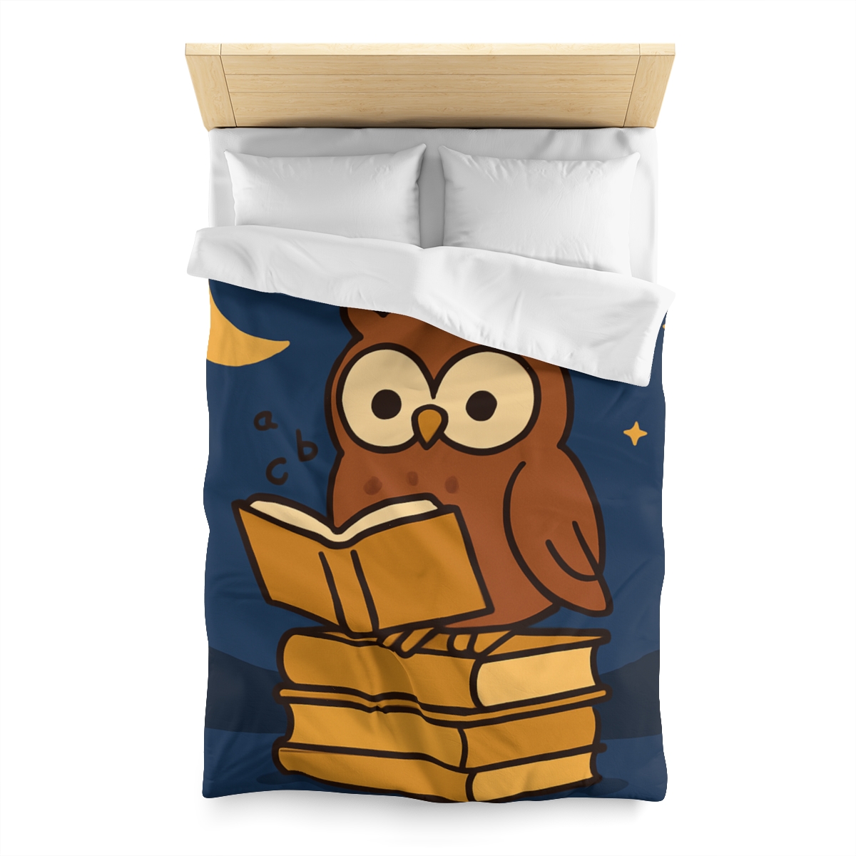 Moonlight Owl Library designer printed duvets