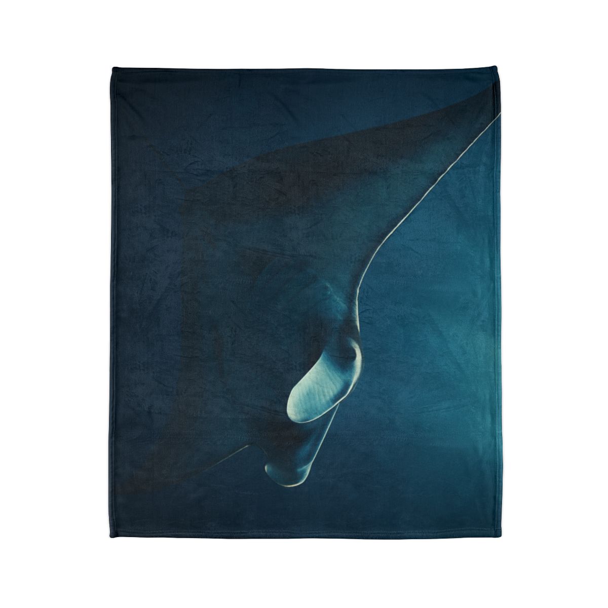 Starlit Glide Manta Ray designer printed blankets