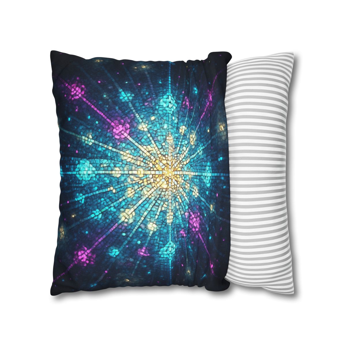 Photon Burst Mosaic designer print pillow cases