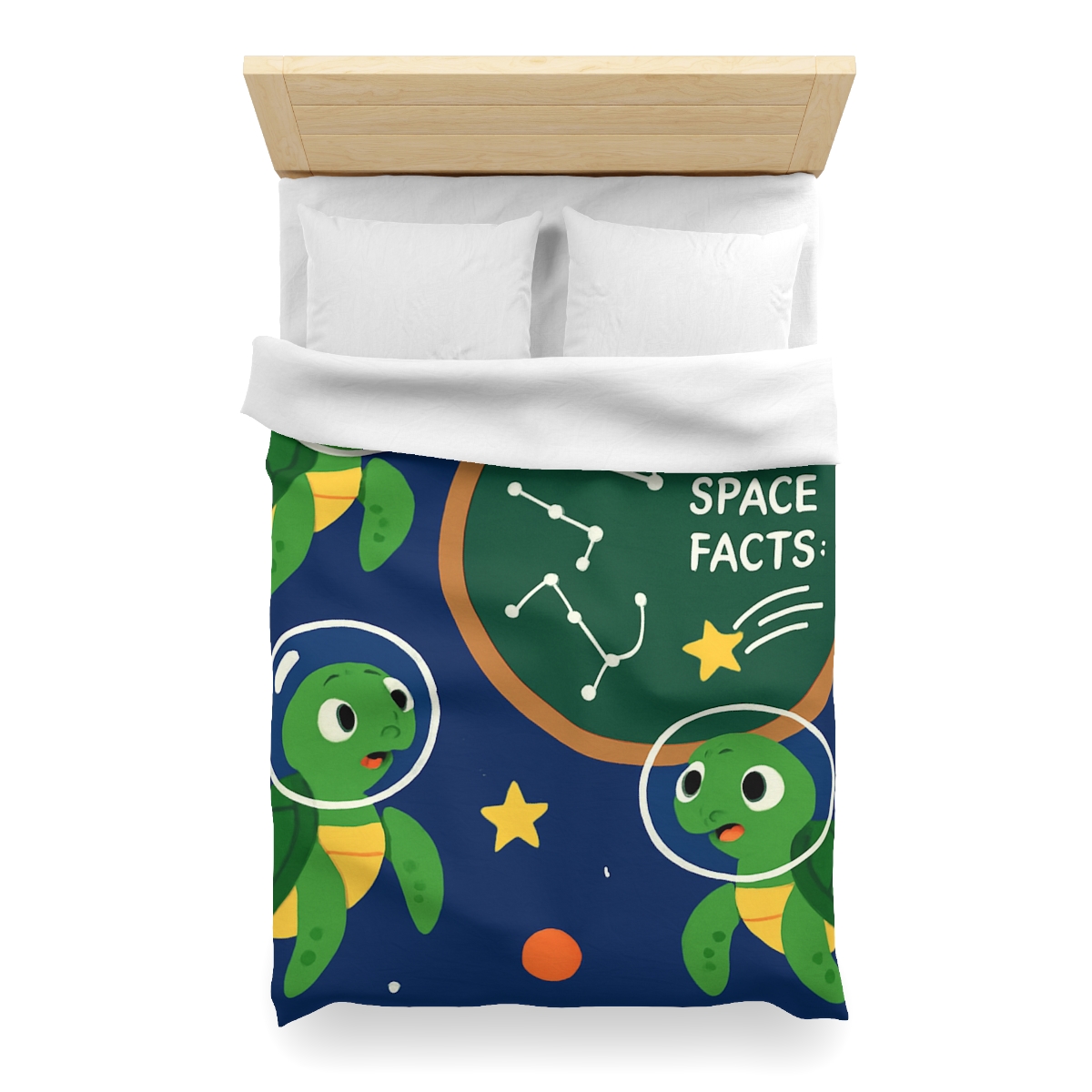Space School Of Curious Sea Turtles soft comforter duvets