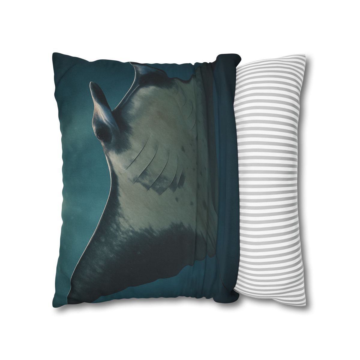 Blue Halo Giant Manta Ray comfortable bedding pillow covers