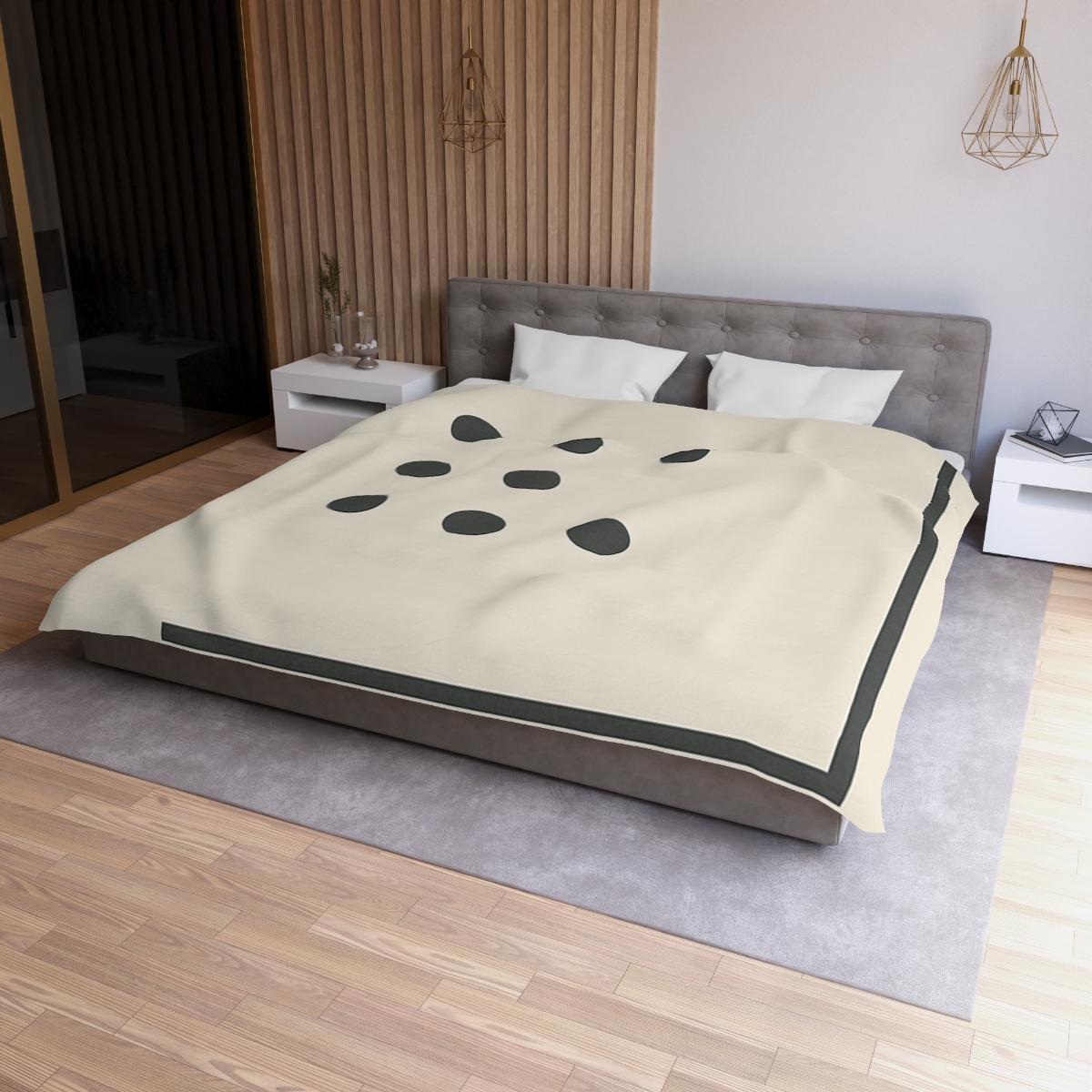 Sparse Dot Grid With Broken Frame trendy bedroom duvets