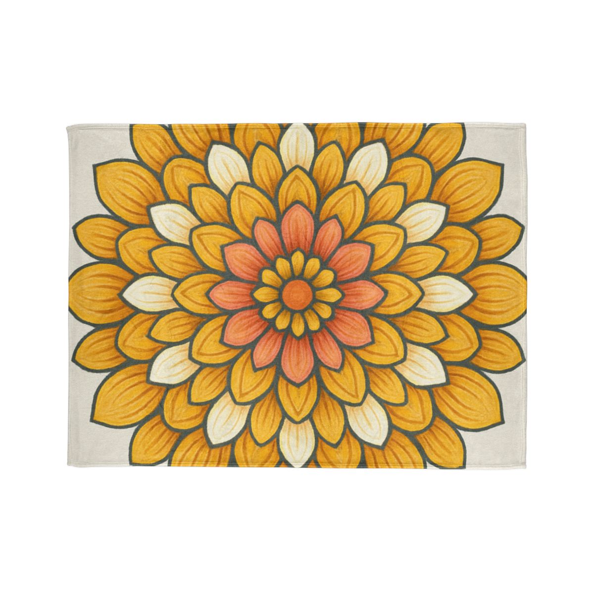 Floret Burst Mandala warm winter blankets