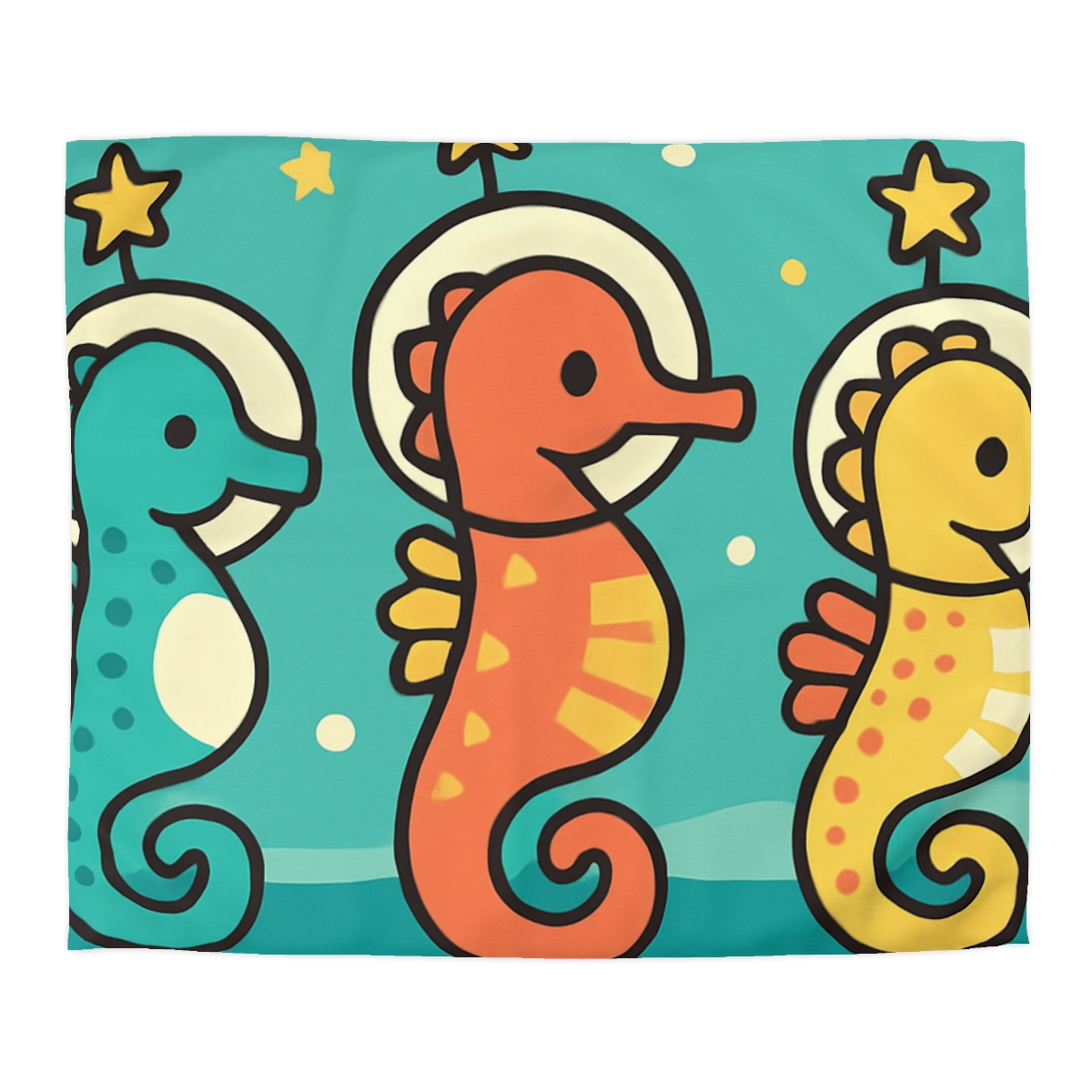 Starship Seahorse Parade trendy bedroom duvets